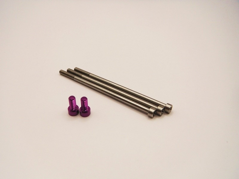 ブラシレスモーターBandit G4用チタン/アルミスクリューセット(パープル)  　Titanium/Aluminum Screw Set for Bandit G4 Brushless Motor (Purple)