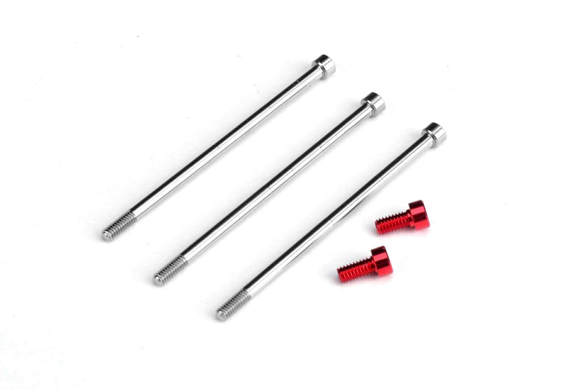 ブラシレスモーターBandit G4R用チタン/アルミスクリューセット(レッド)  　Titanium/Aluminum Screw Set for Bandit G4R Brushless Motor (Red)